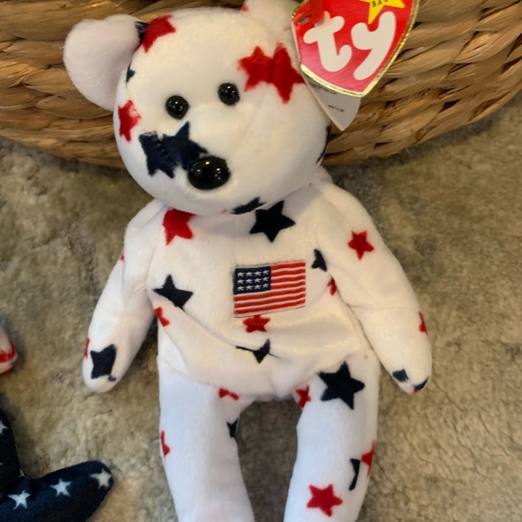 TY Beanie Babies! Adorable 4th of July pair! Their names: Glory and Spangle ☺️ - Picture 7 of 7